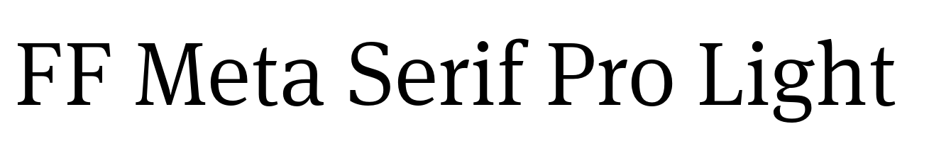 FF Meta Serif Pro Light